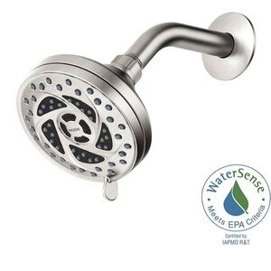Moen Propel 5-settings Spot Resist finish shower head w/60” flexible metal hose